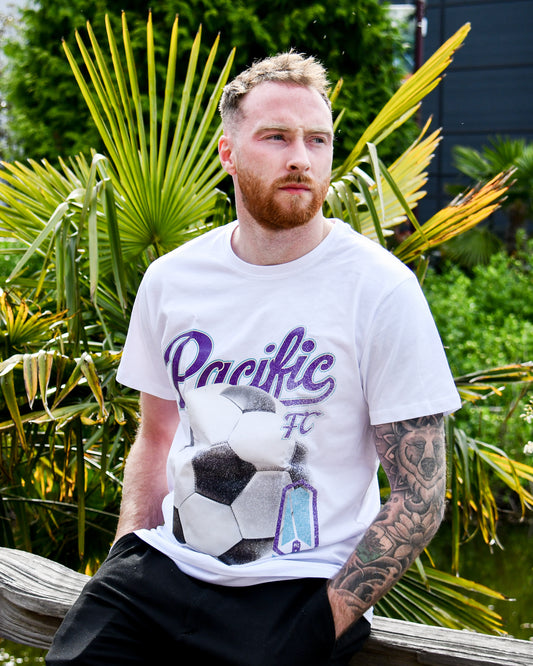 White Peace Collective Retro Soccer Ball Shirt