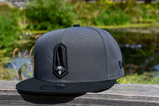 Charcoal & Black New Era Fitted Hat