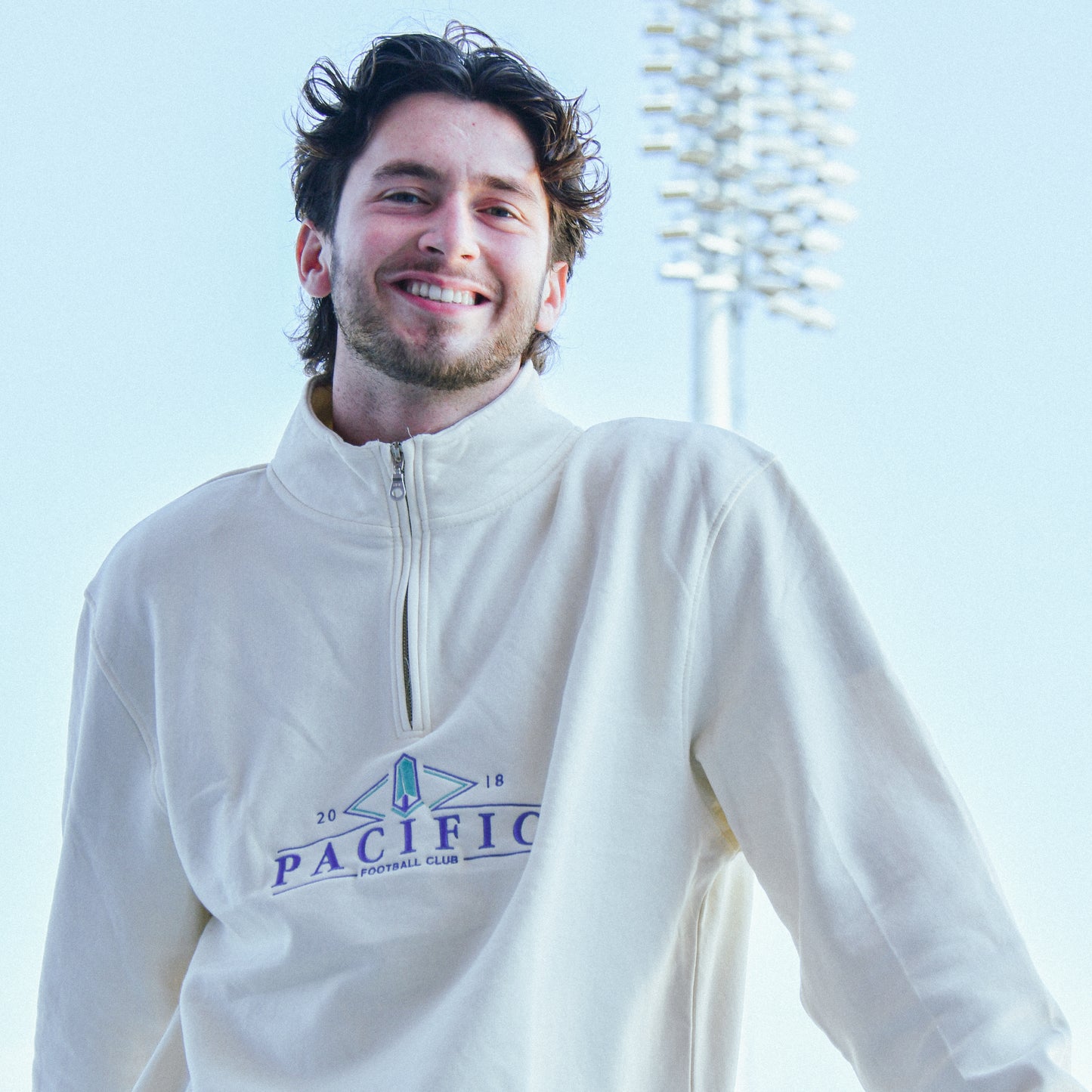 Cream Peace Collective Quarter Zip